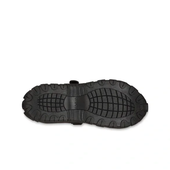 CROCS EXP Terre Mary Jane Ballet Sneaker in Black / Silver Metallic Blue, Size 9 - Picture 6 of 11